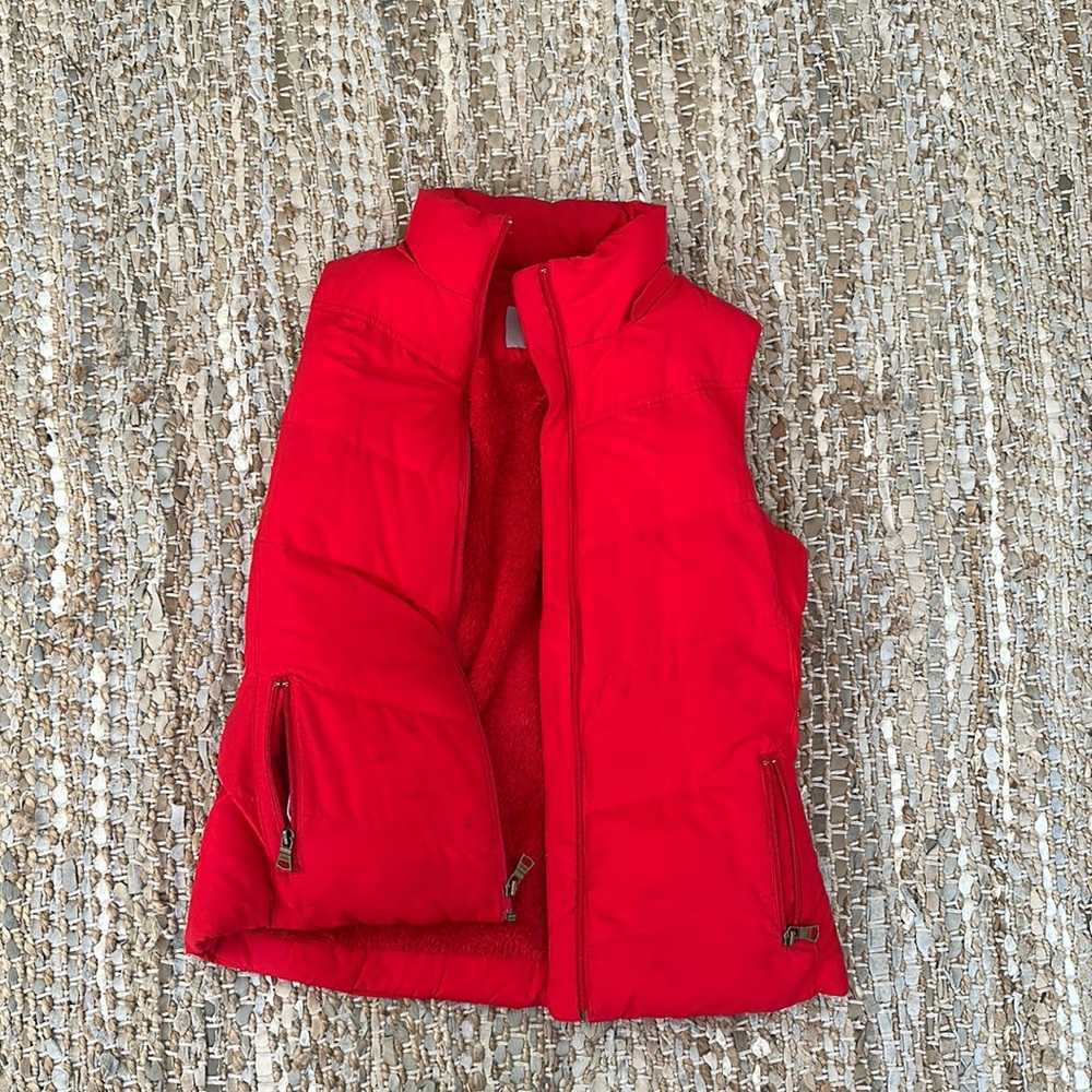 Banana republic, red vest, size small